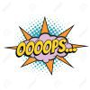 oops comic word. Pop art retro vector illustration